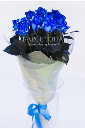 15 Синих роз 60 см.